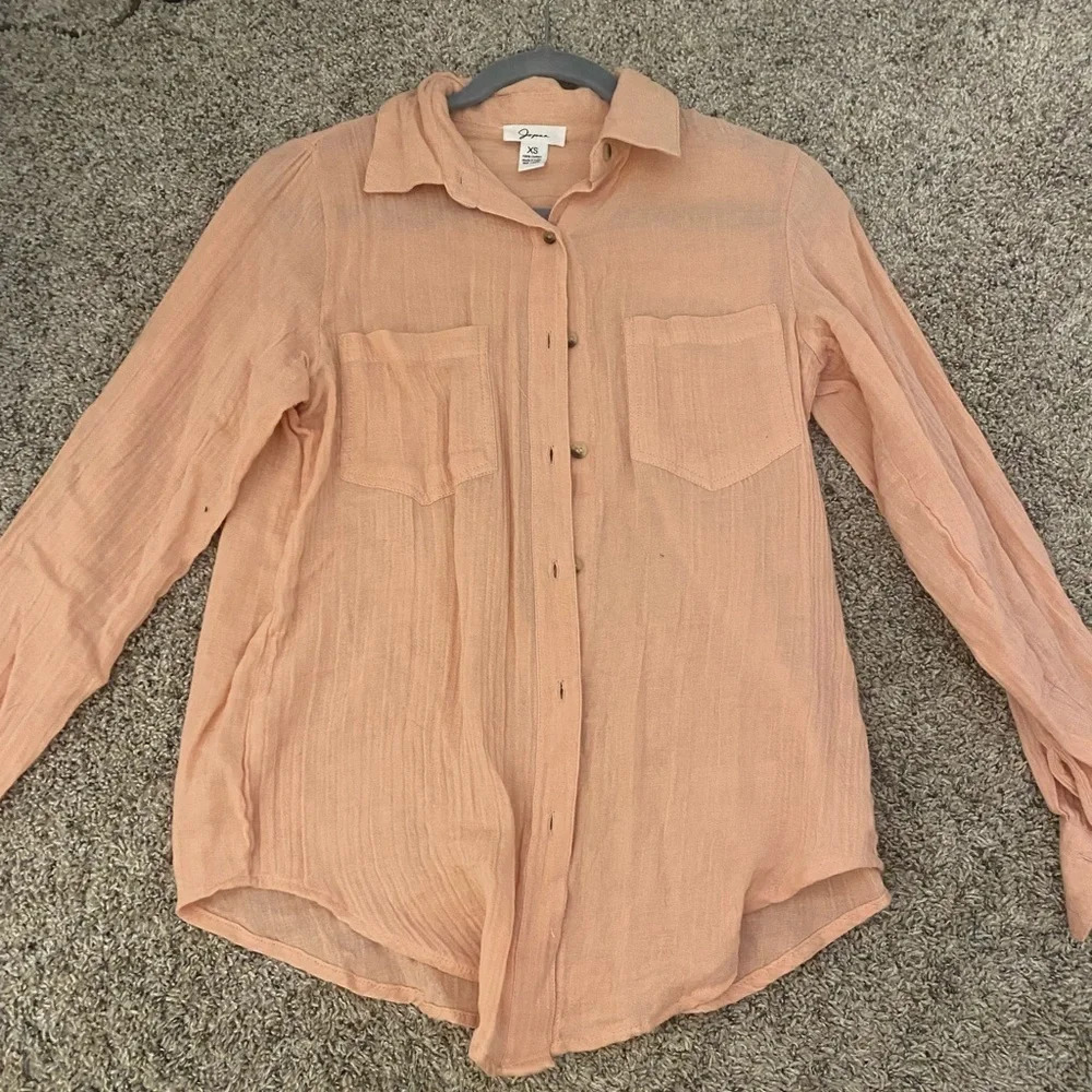 Pink gauze shirt